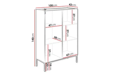 Amelus Kommode 100 cm - Cashmere - Oppbevaring - Oppbevaringsmøbler - Kommode - Entrekommode