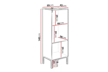 Amelus Kommode 50 cm - Brun - Oppbevaring - Oppbevaringsmøbler - Kommode - Entrekommode
