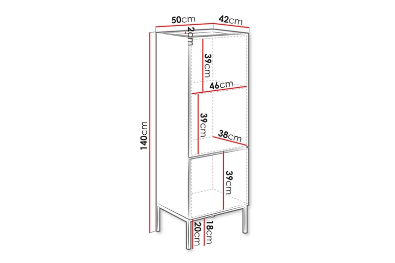 Amelus Kommode 50 cm - Cashmere - Oppbevaring - Oppbevaringsmøbler - Kommode - Entrekommode