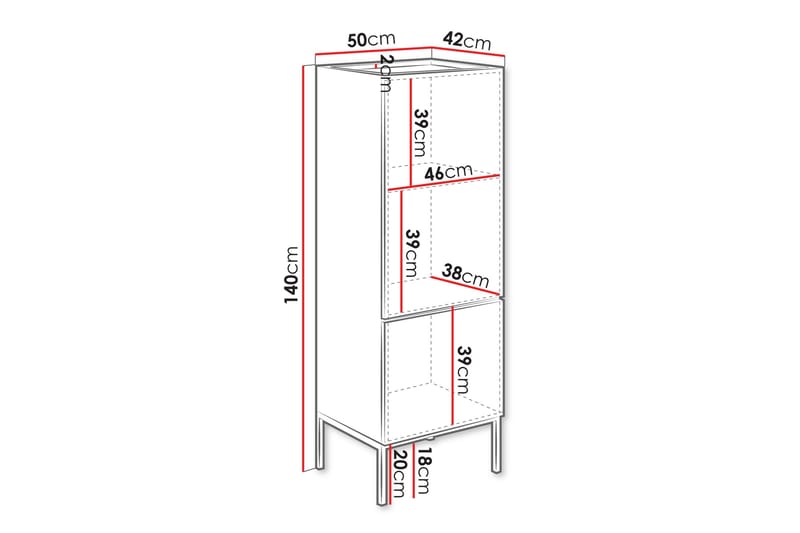Amelus Kommode 50 cm - Cashmere - Oppbevaring - Oppbevaringsmøbler - Kommode - Entrekommode