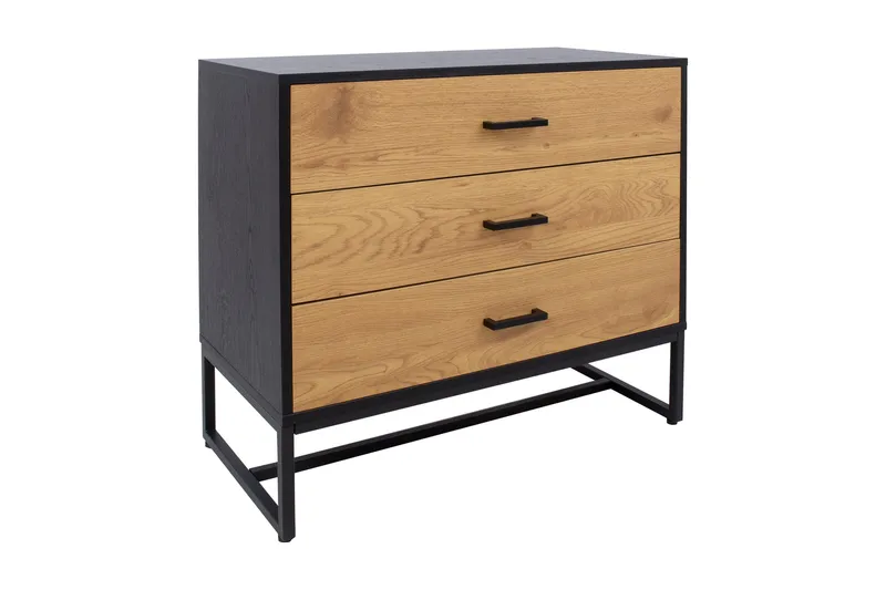 Amsterdam Kommode Eik/Svart, undefined