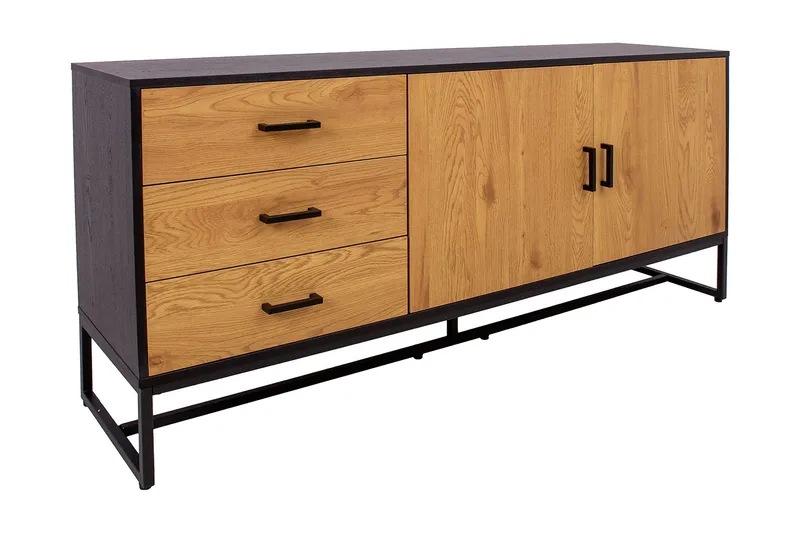 Amsterdam Kommode Eik/Svart, undefined