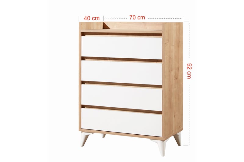 Andifli Kommode 70x92 cm - Blå - Oppbevaring - Oppbevaringsmøbler - Kommode - Entrekommode