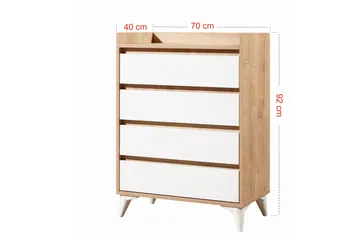 Andifli Kommode 70x92 cm - Blå - Oppbevaring - Oppbevaringsmøbler - Kommode - Entrekommode