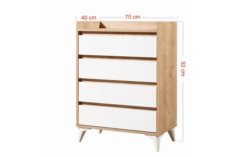 Andifli Kommode 70x92 cm - Blå - Oppbevaring - Oppbevaringsmøbler - Kommode - Entrekommode