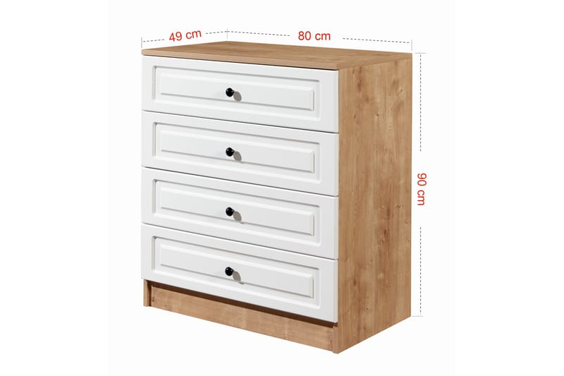 Andifli Kommode 80x90 cm - Blå - Oppbevaring - Oppbevaringsmøbler - Kommode - Entrekommode