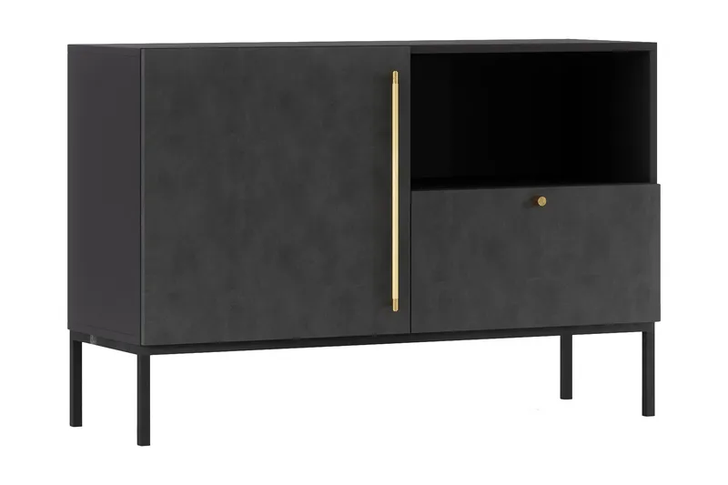 Anjal Kommode 120 cm, Svart