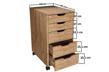 Atlas Kommode 40 cm - Brun - Oppbevaring - Oppbevaringsmøbler - Kommode - Skuffeseksjon