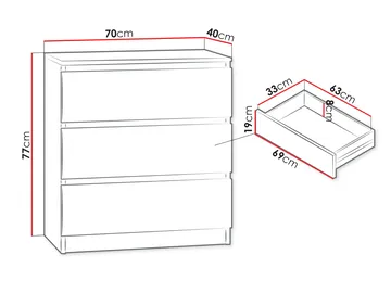 Basildon kommode 70 cm - brun - Oppbevaring - Oppbevaringsmøbler - Kommode - Entrekommode