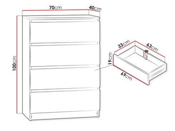 Basildon kommode 70 cm - brun - Oppbevaring - Oppbevaringsmøbler - Kommode - Entrekommode