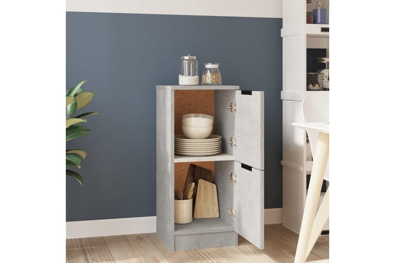 beBasic Skjenk betonggrå 30x30x70 cm konstruert tre - GrÃ¥ - Oppbevaring - Oppbevaringsmøbler - Kommode - Entrekommode