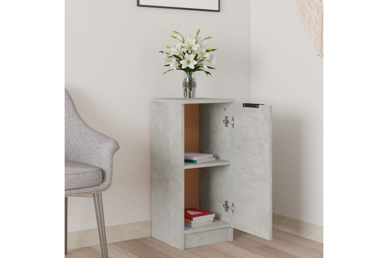 beBasic Skjenk betonggrå 30x30x70 cm konstruert tre - GrÃ¥ - Oppbevaring - Oppbevaringsmøbler - Kommode - Entrekommode