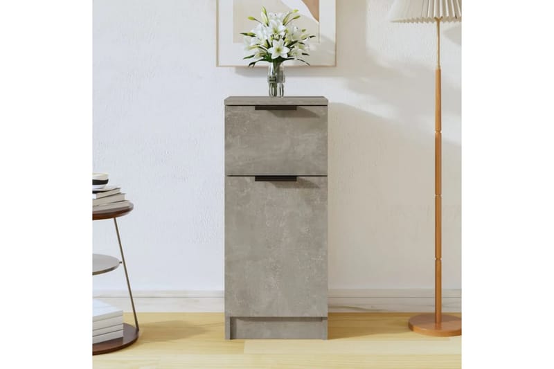 beBasic Skjenk betonggrå 30x30x70 cm konstruert tre - GrÃ¥ - Oppbevaring - Oppbevaringsmøbler - Kommode - Entrekommode