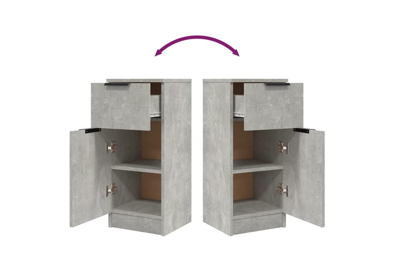 beBasic Skjenk betonggrå 30x30x70 cm konstruert tre - GrÃ¥ - Oppbevaring - Oppbevaringsmøbler - Kommode - Entrekommode