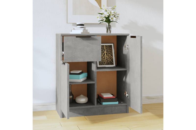 beBasic Skjenk betonggrå 60x30x70 cm konstruert tre - GrÃ¥ - Oppbevaring - Oppbevaringsmøbler - Kommode - Entrekommode