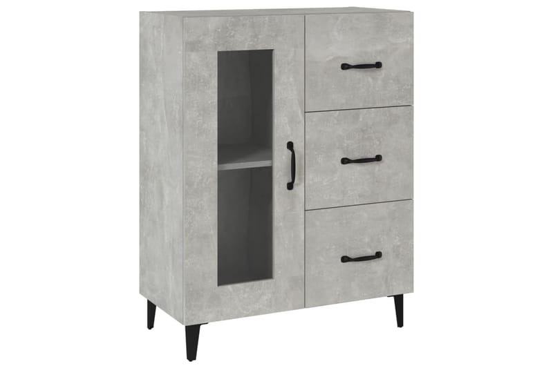 beBasic Skjenk betonggrå 69,5x34x90 cm konstruert tre - GrÃ¥ - Oppbevaring - Oppbevaringsmøbler - Kommode - Entrekommode