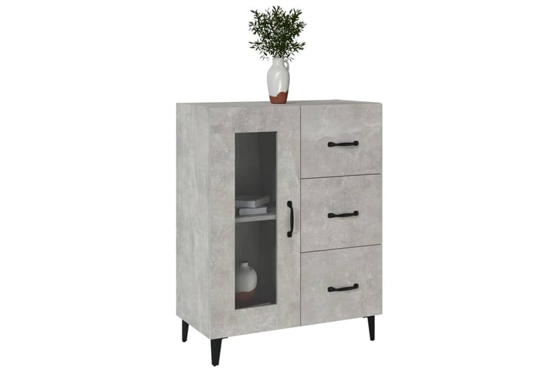 beBasic Skjenk betonggrå 69,5x34x90 cm konstruert tre - GrÃ¥ - Oppbevaring - Oppbevaringsmøbler - Kommode - Entrekommode