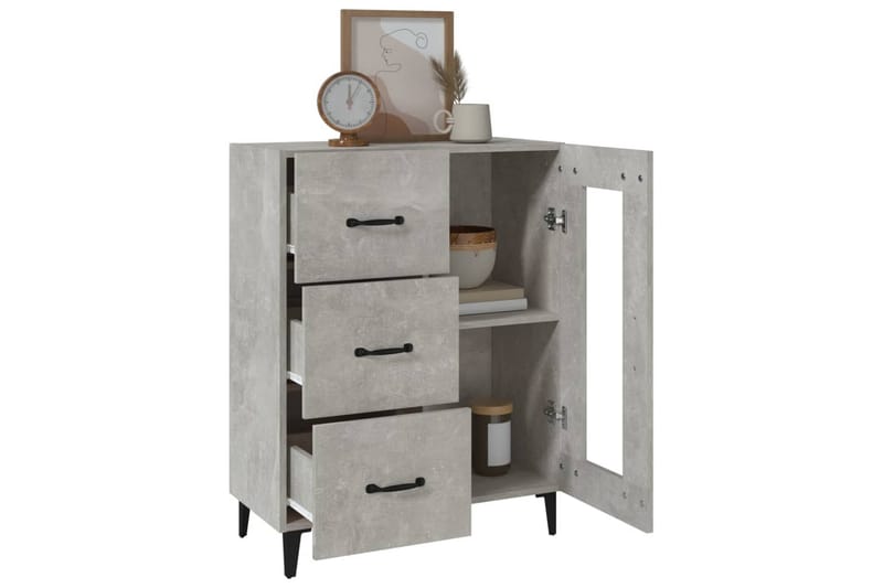beBasic Skjenk betonggrå 69,5x34x90 cm konstruert tre - GrÃ¥ - Oppbevaring - Oppbevaringsmøbler - Kommode - Entrekommode