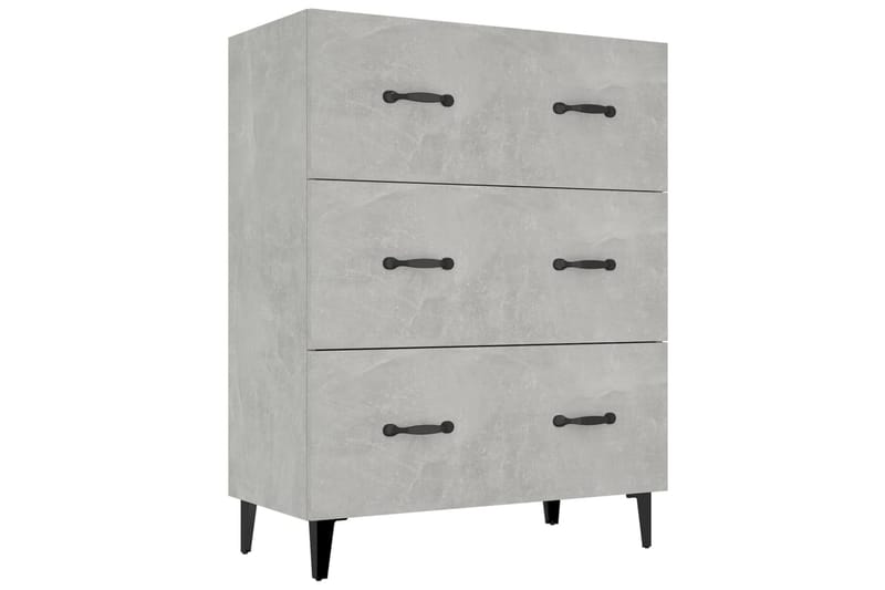 beBasic Skjenk betonggrå 69,5x34x90 cm konstruert tre - GrÃ¥ - Oppbevaring - Oppbevaringsmøbler - Kommode - Entrekommode