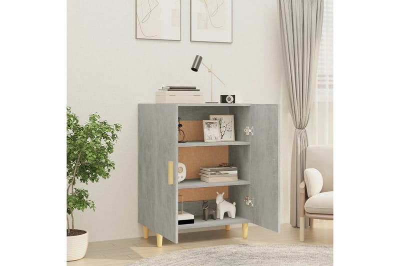 beBasic Skjenk betonggrå 70x34x90 cm konstruert tre - GrÃ¥ - Oppbevaring - Oppbevaringsmøbler - Kommode - Entrekommode