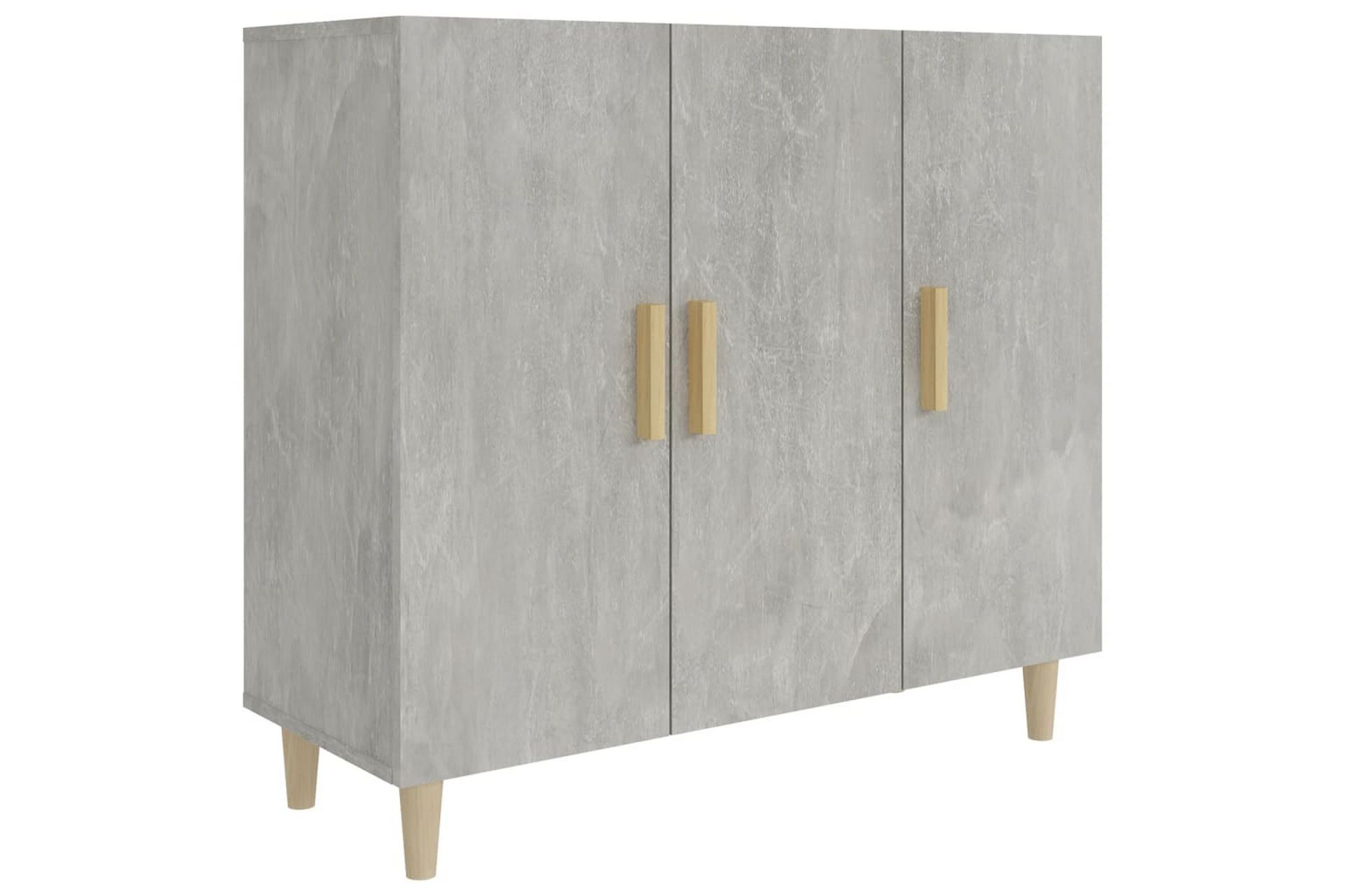 beBasic Skjenk betonggrå 90x34x80 cm konstruert tre - GrÃ¥ - Oppbevaring - Oppbevaringsmøbler - Kommode - Entrekommode