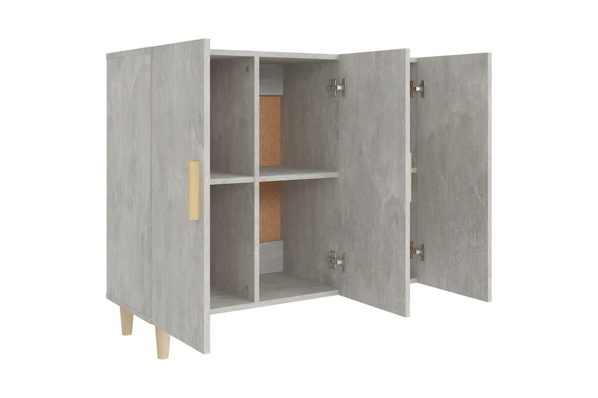 beBasic Skjenk betonggrå 90x34x80 cm konstruert tre - GrÃ¥ - Oppbevaring - Oppbevaringsmøbler - Kommode - Entrekommode