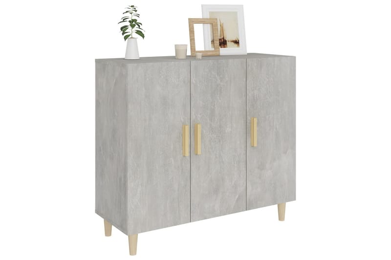 beBasic Skjenk betonggrå 90x34x80 cm konstruert tre - GrÃ¥ - Oppbevaring - Oppbevaringsmøbler - Kommode - Entrekommode