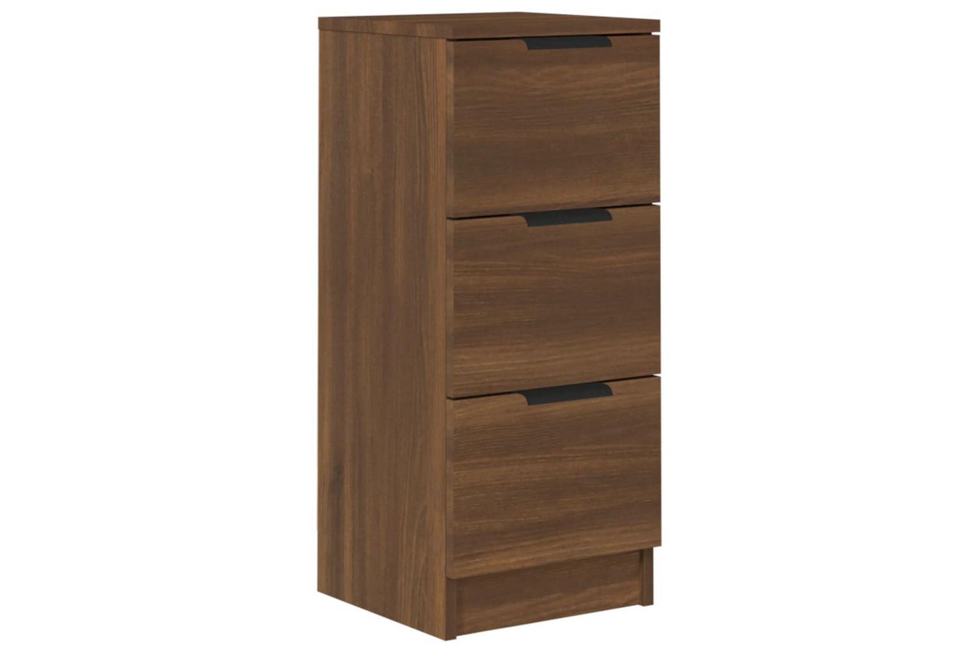 beBasic Skjenk brun eik 30x30x70 cm konstruert tre - Brun - Oppbevaring - Oppbevaringsmøbler - Kommode - Entrekommode