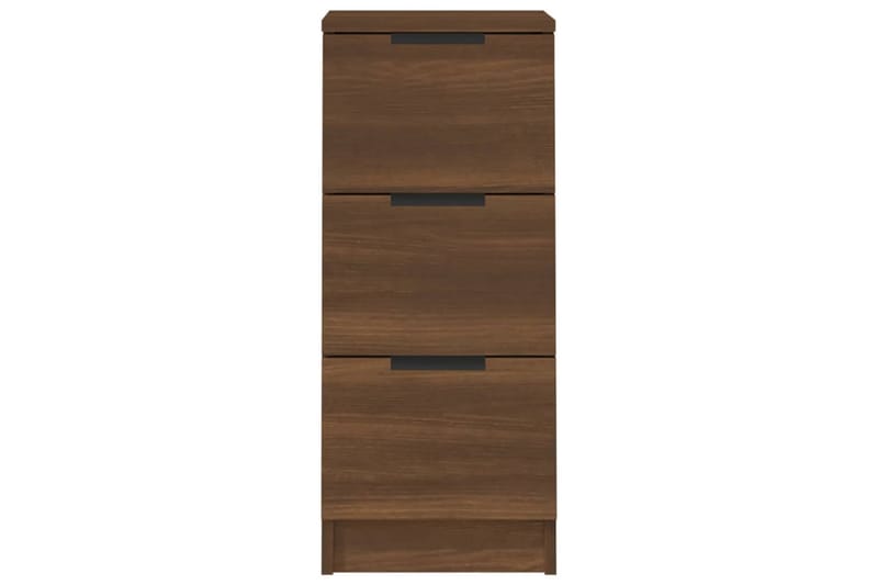 beBasic Skjenk brun eik 30x30x70 cm konstruert tre - Brun - Oppbevaring - Oppbevaringsmøbler - Kommode - Entrekommode