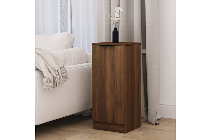 beBasic Skjenk brun eik 30x30x70 cm konstruert tre - Brun - Oppbevaring - Oppbevaringsmøbler - Kommode - Entrekommode