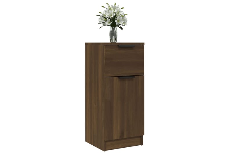 beBasic Skjenk brun eik 30x30x70 cm konstruert tre - Brun - Oppbevaring - Oppbevaringsmøbler - Kommode - Entrekommode