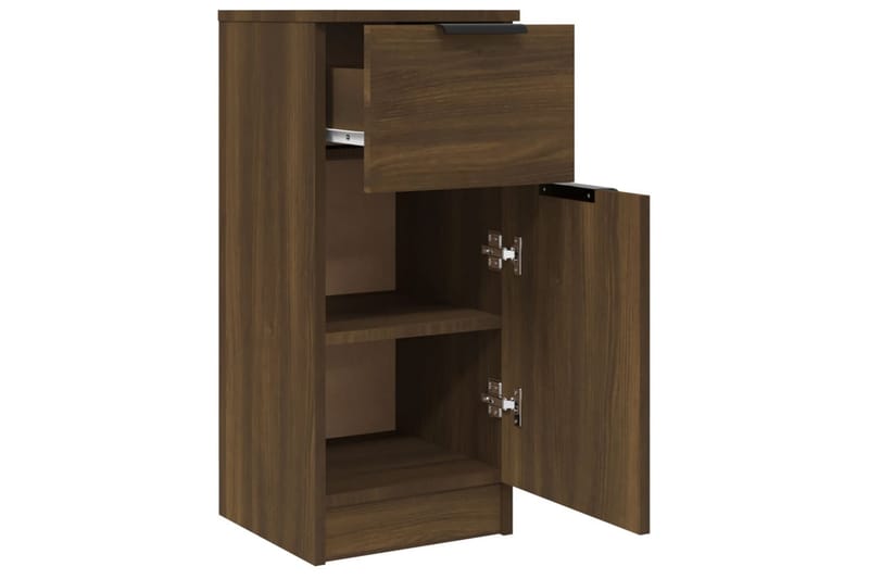 beBasic Skjenk brun eik 30x30x70 cm konstruert tre - Brun - Oppbevaring - Oppbevaringsmøbler - Kommode - Entrekommode
