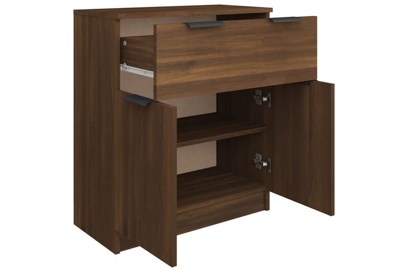 beBasic Skjenk brun eik 60x30x70 cm konstruert tre - Brun - Oppbevaring - Oppbevaringsmøbler - Kommode - Entrekommode