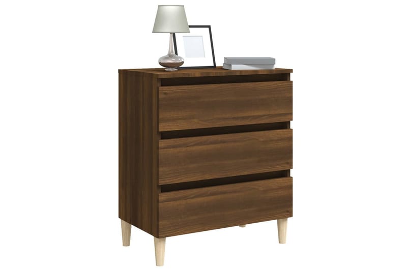 beBasic Skjenk brun eik 60x35x69 cm konstruert tre - Brun - Oppbevaring - Oppbevaringsmøbler - Kommode - Entrekommode