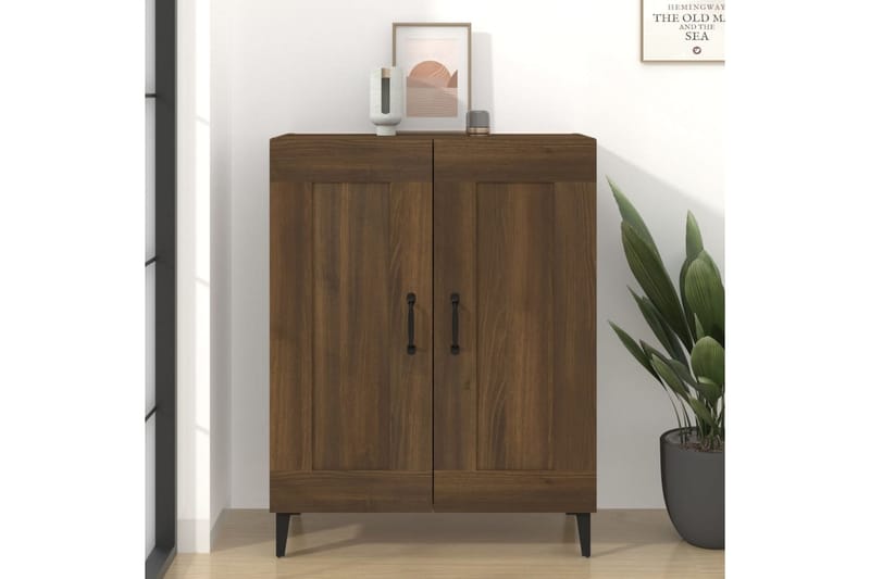 beBasic Skjenk brun eik 69,5x34x90 cm konstruert tre - Brun - Oppbevaring - Oppbevaringsmøbler - Kommode - Entrekommode