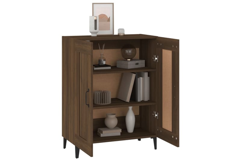 beBasic Skjenk brun eik 69,5x34x90 cm konstruert tre - Brun - Oppbevaring - Oppbevaringsmøbler - Kommode - Entrekommode