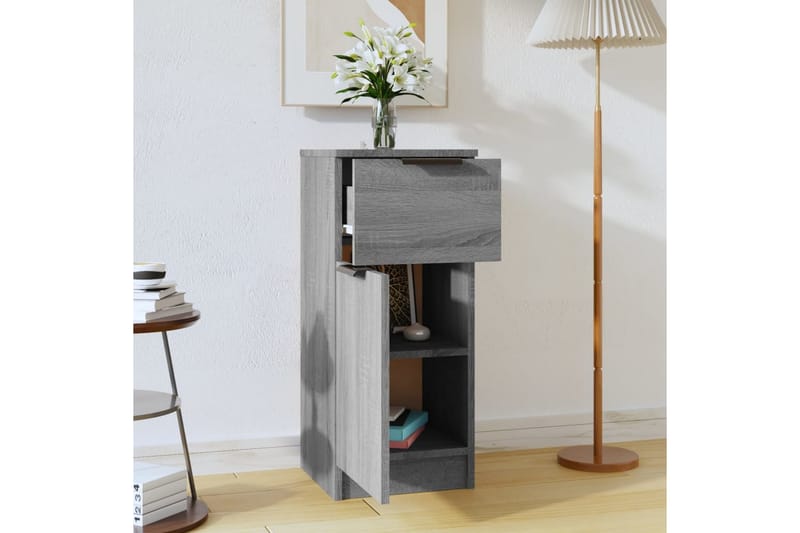 beBasic Skjenk grå sonoma 30x30x70 cm konstruert tre - GrÃ¥ - Oppbevaring - Oppbevaringsmøbler - Kommode - Entrekommode