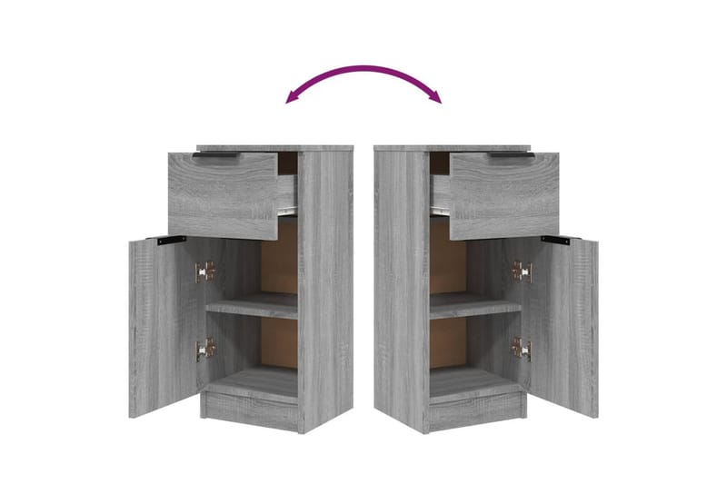 beBasic Skjenk grå sonoma 30x30x70 cm konstruert tre - GrÃ¥ - Oppbevaring - Oppbevaringsmøbler - Kommode - Entrekommode