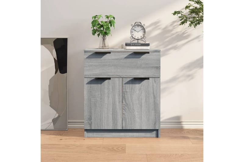 beBasic Skjenk grå sonoma 60x30x70 cm konstruert tre - GrÃ¥ - Oppbevaring - Oppbevaringsmøbler - Kommode - Entrekommode