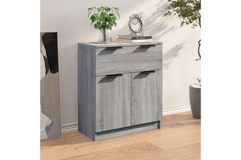 beBasic Skjenk grå sonoma 60x30x70 cm konstruert tre - GrÃ¥ - Oppbevaring - Oppbevaringsmøbler - Kommode - Entrekommode