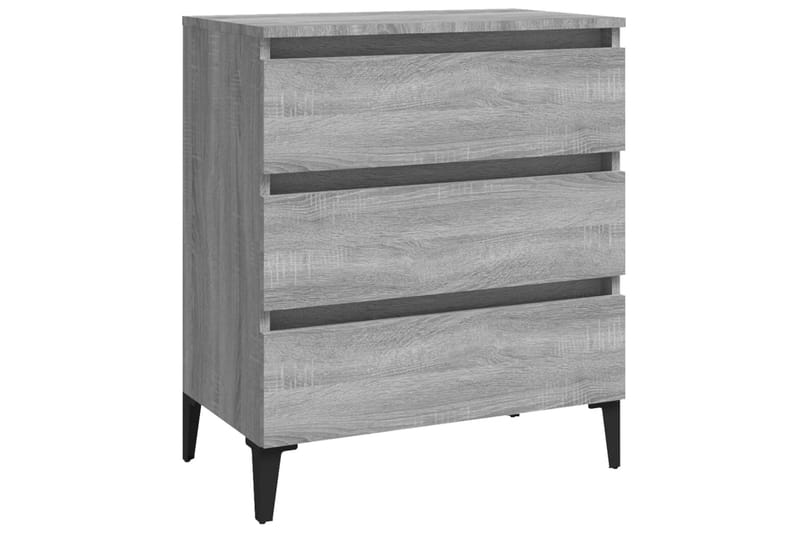 beBasic Skjenk grå sonoma 60x35x69 cm konstruert tre - GrÃ¥ - Oppbevaring - Oppbevaringsmøbler - Kommode - Entrekommode