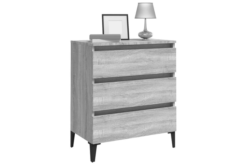 beBasic Skjenk grå sonoma 60x35x69 cm konstruert tre - GrÃ¥ - Oppbevaring - Oppbevaringsmøbler - Kommode - Entrekommode