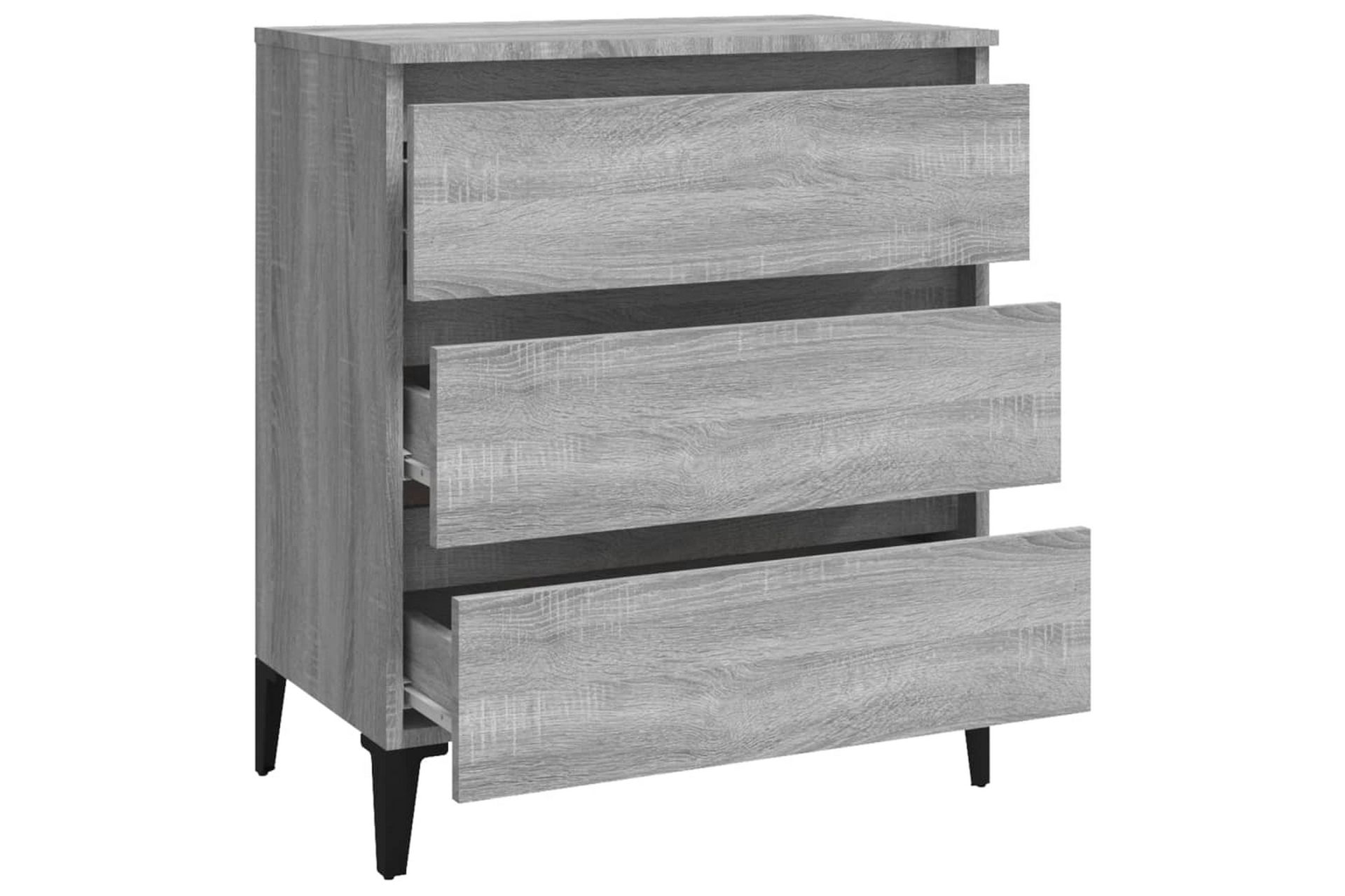 beBasic Skjenk grå sonoma 60x35x69 cm konstruert tre - GrÃ¥ - Oppbevaring - Oppbevaringsmøbler - Kommode - Entrekommode