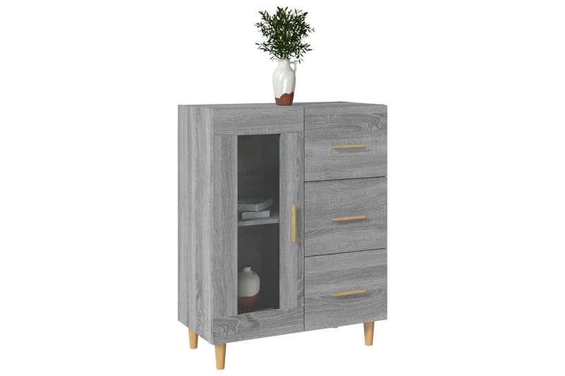 beBasic Skjenk grå sonoma 69,5x34x90 cm konstruert tre - GrÃ¥ - Oppbevaring - Oppbevaringsmøbler - Kommode - Entrekommode