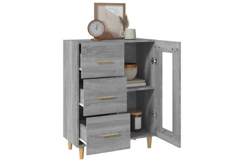beBasic Skjenk grå sonoma 69,5x34x90 cm konstruert tre - GrÃ¥ - Oppbevaring - Oppbevaringsmøbler - Kommode - Entrekommode