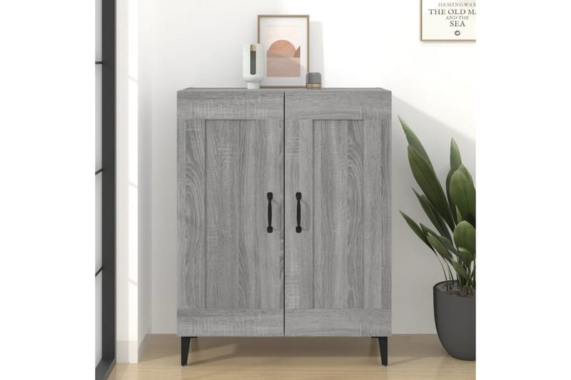 beBasic Skjenk grå sonoma 69,5x34x90 cm konstruert tre - GrÃ¥ - Oppbevaring - Oppbevaringsmøbler - Kommode - Entrekommode