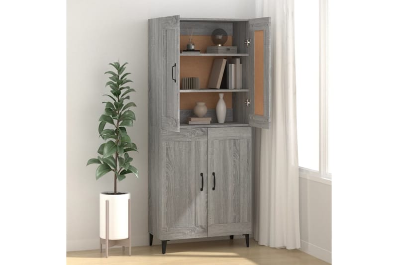 beBasic Skjenk grå sonoma 69,5x34x90 cm konstruert tre - GrÃ¥ - Oppbevaring - Oppbevaringsmøbler - Kommode - Entrekommode