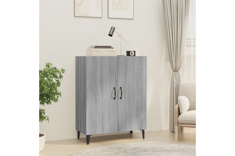 beBasic Skjenk grå sonoma 70x34x90 cm konstruert tre - GrÃ¥ - Oppbevaring - Oppbevaringsmøbler - Kommode - Entrekommode