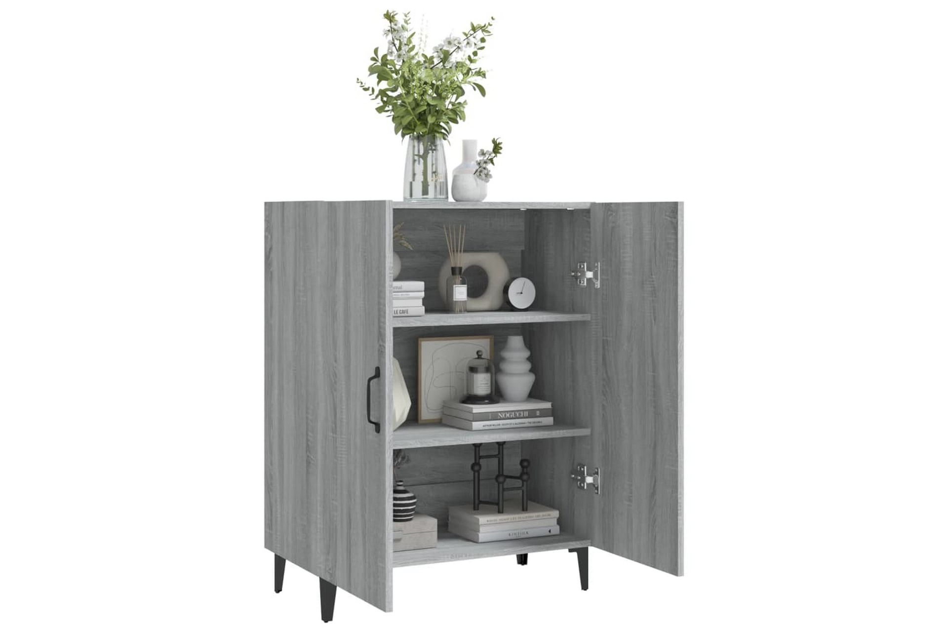 beBasic Skjenk grå sonoma 70x34x90 cm konstruert tre - GrÃ¥ - Oppbevaring - Oppbevaringsmøbler - Kommode - Entrekommode