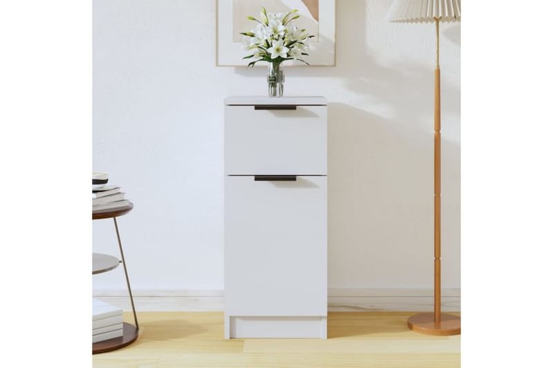 beBasic Skjenk hvit 30x30x70 cm konstruert tre - Hvit - Oppbevaring - Oppbevaringsmøbler - Kommode - Entrekommode
